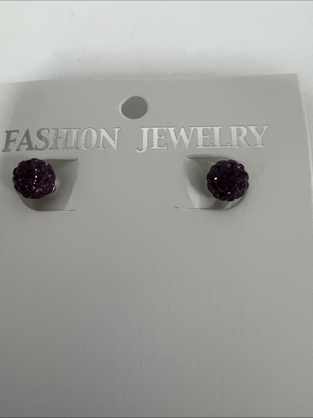 Fashion Jewelry Purple Crystal Cluster Stud Earrings 9mm